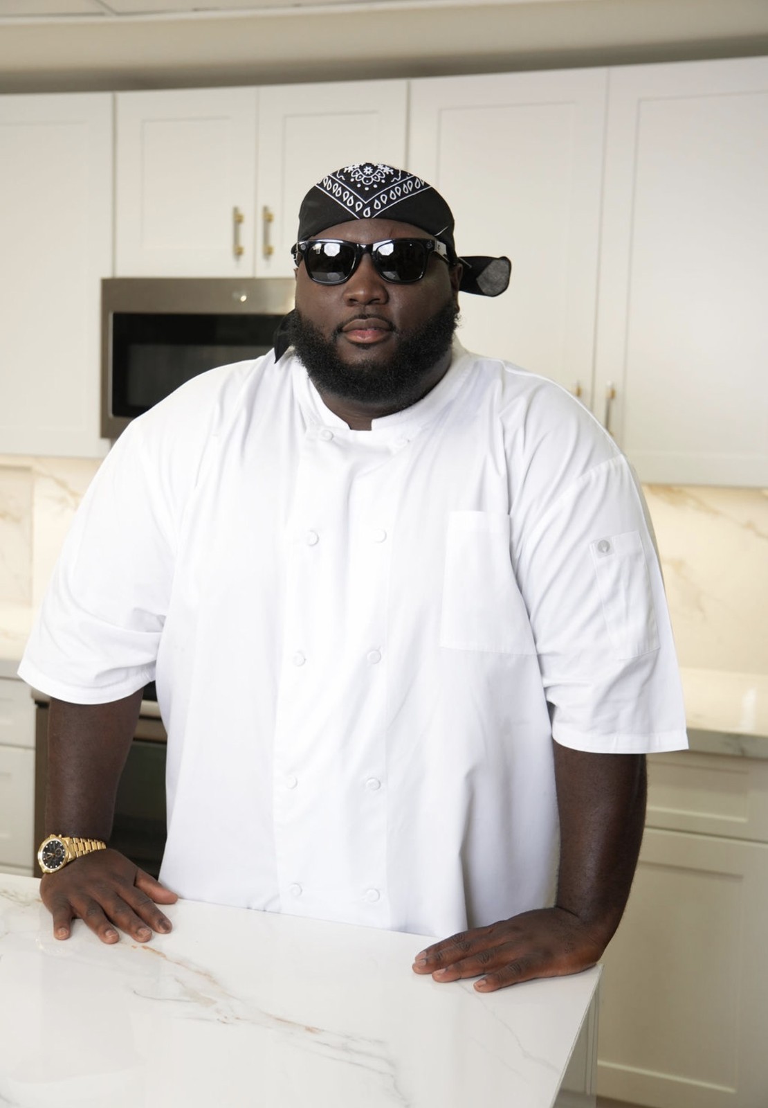 DeChef in his chef whites